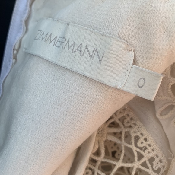 Zimmermann Dress Aliane Cutout Broderie Anglaise Lace Cotton Mini Ivory - Picture 7 of 13